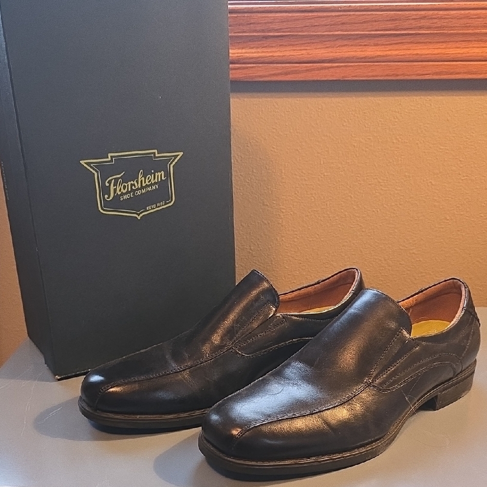 Florsheim Men's Dark Leather Slip-Ons
